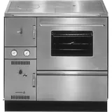 Wamsler K 148 CL Küchenofen wasserführend Edelstahl, Rauchrohr rechts