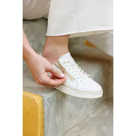 remonte Damen Plateausneaker Beige/Weiß 40