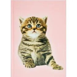 ADINA Notizbuch A5 fester Deckel blanko Katze