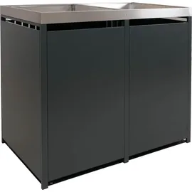 MCW Mülltonnenverkleidung O67 125 x 84 cm anthrazit