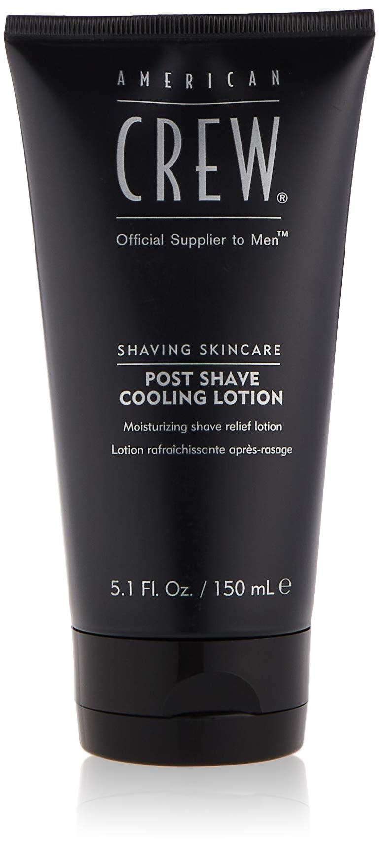 AMERICAN CREW – Post-Shave Cooling Lotion, 150 ml, 2-in-1 After Shave Balsam & Tageslotion, Pflegeprodukt nach der Rasur, spendet Feuchtigkeit und beugt Rasurbrand vor