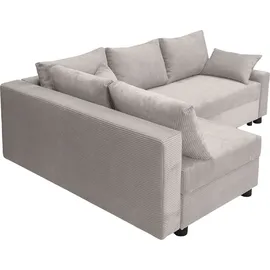 Collection AB »Parma L-Form«, mit Schlaffunktion und Bettkasten, inklusive Kissen, Bonellfederkern, beige