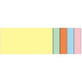 Sigel BA100 Moderationskarten rechteckig, 6 Farben sortiert (gelb, grün, orange, blau, rosa, weiß), 10x20 cm, 250 Stück, Präsentationskarten