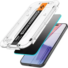 SPIGEN Glas.tR EzFit Privacy-Temperaturglas für iPhone 15/16 Adapter 2 Pack Transparency / 15