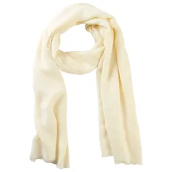 Schal LAURA SCOTT, Damen, beige (champagner), Web, Obermaterial: 100% Viskose, unifarben, casual, Modetücher, Schal-Tuch mit feinen Fransen - neue Farbe champagner
