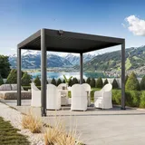 primeyard Pergola 3,5 x 3 m Grau