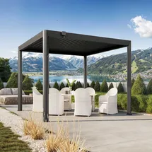 primeyard Pergola 3,5 x 3 m Grau