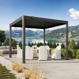 primeyard Pergola 3,5 x 3 m Grau