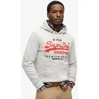 Superdry Duo Vintage Logo Kapuzenpullover Glacier Grey Marl 2XL