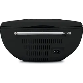TechniSat Viola CD-1 - tragbarer Stereo CD-Player, Boombox mit praktischem Tragegriff (Radio für Kinder, UKW Radiotuner, Bluetooth-Empfang, 2 x 1 W RMS-Leistung, Netz- und Batteriebetrieb) schwarz