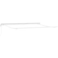 VidaXL Markise Manuell Weiß 4,5 × 3 m Metall