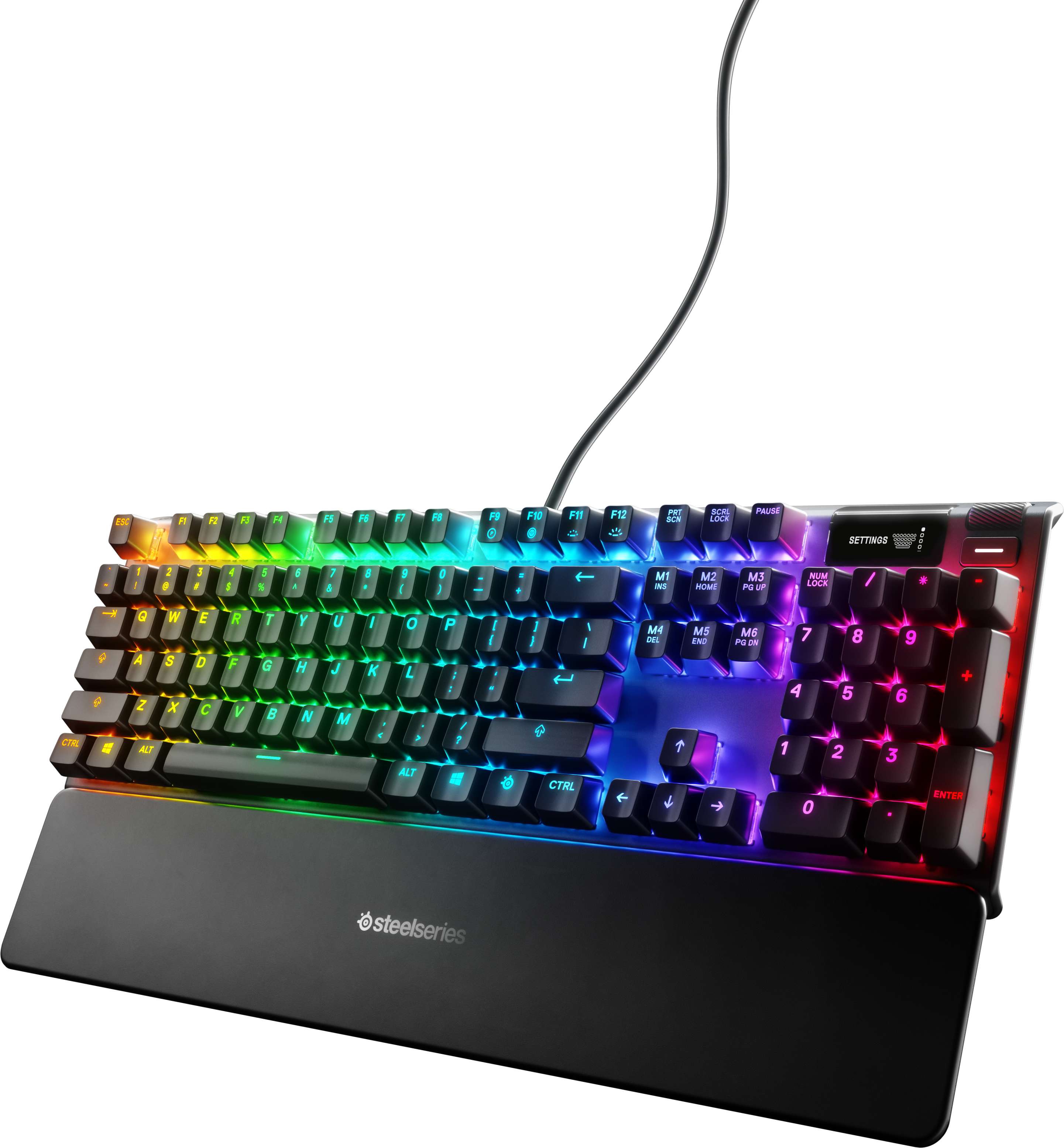 SteelSeries Apex 7 Gaming Tastatur, blaue Switche, kabelgebunden