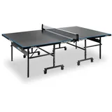Joola Outdoor Tischtennisplatte J200A inkl. Abdeckhülle - Profi Tischtennistisch 6 MM Aluminium-Verbundoberfläche Wetterfest - Klappbares Unterge... - Schwarz/Blau/Weiß