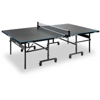 Joola Outdoor Tischtennisplatte J200A inkl. Abdeckhülle - Profi Tischtennistisch 6 MM Aluminium-Verbundoberfläche Wetterfest - Klappbares Unterge... - Schwarz/Blau/Weiß