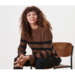Tchibo - Gestreifter Strickpullover - Damen - Gr. L - schwarz/gestreift