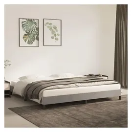 vidaXL Bettgestell 200 x 200 cm Hellgrau
