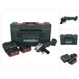 Metabo W 18 L 9-125 Akku Winkelschleifer 18 V 125 mm + 2x Akku 5,5 Ah + Ladegerät + metaBOX