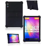 Schutzhülle für Hcjip Tablet, Android 14 Tablet 11 Zoll 2025 Neueste, yystao Kinder Weiche Silikon-Tablet-Hülle kompatibel mit Hcjip Tablet 11 Zoll, verstellbarem Ständer (Schwarz)