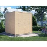 Bikebox Geräteschrank Fiete 3 18 mm natur Fahrradgarage Fahrradbox Holz