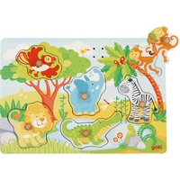 GoKi 57398 – Steckpuzzle Afrikanische Tiere,