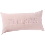 PANA PANA® Badewannenkissen (20x40 cm) • Bequemes Kissen für Badewanne • Nackenkissen Badewanne • Kopfstütze Wanne • Polster Badewanne • Schnell trocknend • Rosé mit Wellness Schriftzug