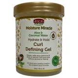 African Pride Moisture Miracle Hydrate & Hold Curl Defining Gel für lockiges und lockiges Haar, kontrolliert Frizz, spendet Feuchtigkeit, definiert Spulen und Locken, keine Schuppen, 510 ml