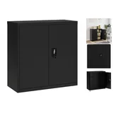 vidaXL Aktenschrank Schwarz 90x40x90 cm Stahl