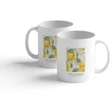 Tasse | Kaffeebecher | Les Citrons | Zitronen | 300 ml | Motivtasse | Fototasse | Bürotasse | Lieblingstasse | Geschenk | gelb | Südfrüche