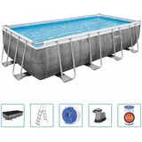 BESTWAY Power Steel Rechteckig 549 x 274 x 122 cm inkl. Filterpumpe