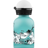 Sigg - Alu Trinkflasche Kinder - KBT Moomin Picnic - Auslaufsicher - Federleicht - BPA-frei - Klimaneutral Zertifiziert - Hellblau - 0,3L