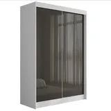 altdecor Schiebetürenschrank PEKA 120 x 215 x 61 cm Weiß/Grau