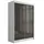 altdecor Schiebetürenschrank PEKA 120 x 215 x 61 cm Weiß/Grau