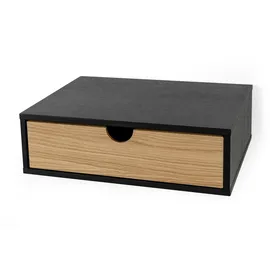 WoodMan Nachtschrank Farsta 40 x 30 x 12 cm Braun/Schwarz