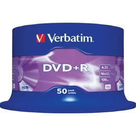 Verbatim DVD+R 4.7GB 16x 50er Spindel (43550)