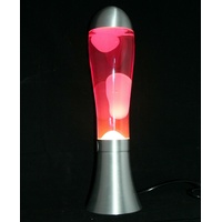 Lavalampe BIG-METALL - weiss / pink Lavaleuchte Lampe Leuchte Lawalampe