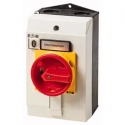 Eaton 172956 Sicherheitsschalter SUVA, T3, 32 A, Aufbau, 2 Schließer, 2 Öffner, NOT-AUS-Funktion, mit Warnschild „Sicherheitsschalter”,