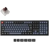 Keychron K10 Pro, schwarz/blaugrau, LEDs RGB, Keychron K Pro BROWN, USB/Bluetooth, DE (K10P-H3P-DE)