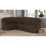 My Palace Sofahusse Sofabezug Sesselbezug elastische Sofahusse mit Schaumstoff-Ankern SF, Neues Wohngefühl mit Premium Sofabezügen braun