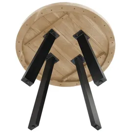 SAM Outillage Esszimmertisch rund 90 cm Akazienholz naturfarben schwarz SOPHIA - Beige