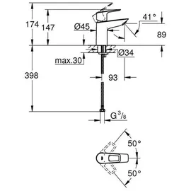 Grohe BauLoop Einhandmischer Chrom