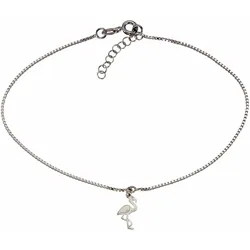 Fußkette FIRETTI "Schmuck Geschenk Silber 925 Körperschmuck Flamingo Venezianerkette", silber (silber, 925), Fußkettchen, Silber 925 (Sterlingsilber)