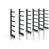 Stier Kragarmregal schraubbar einseitig 5 Felder mit 5 Ebenen