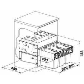 Blanco Select II 15 l Grau