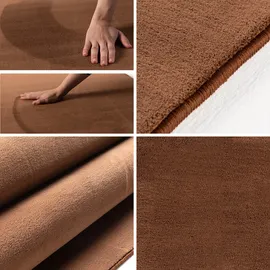 Ayyildiz Kurzflorteppich Sky 5400 Braun Ø 120 cm