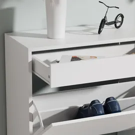 Vicco Ivo 90 x 181,5 x 30 cm mit 3 Fächern, 1 Schublade weiß