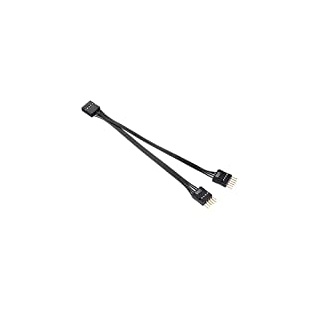MZHOU Mainboard USB Splitter,USB2.0 9PIN usb splitter 1 zu 2, usb mainboard adapter 9PIN-Leitungen Verlängerungsport USB splitter für PC-17.6cm usb header splitter