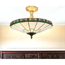 Licht-Erlebnisse Tiffany-Stil New York 2-flammig rund Buntglas/Metall