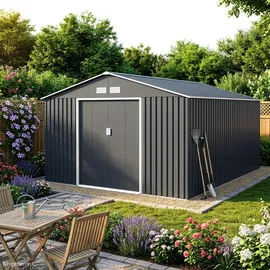 HATTORO Gerätehaus S400 3,41 x 3,86 m Grau