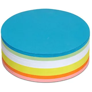 Maul Moderationskarten | Seminarkarten | Kanban Karten | Präsentationskarten | Moderationskoffer Nachfüllpack | rund, Ø 13,5 cm, 250 St./Pack