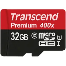 Transcend microSDHC Class 10 UHS-I + SD-Adapter 32 GB